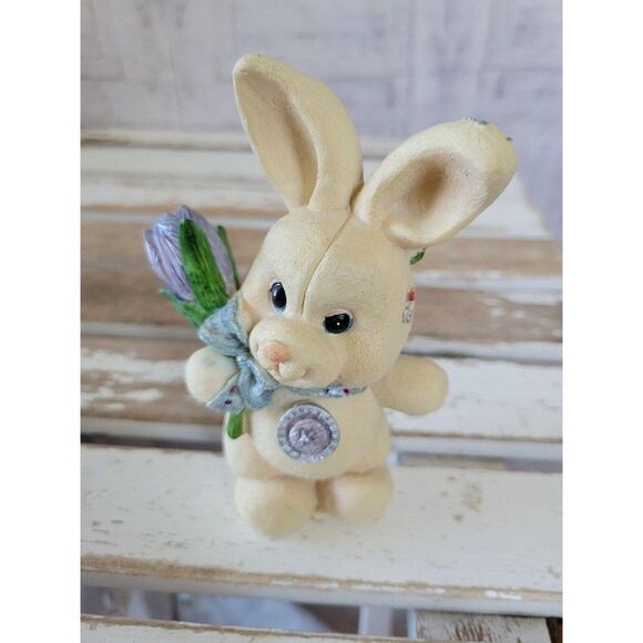 World Bazaar Easter bunny rabbit tulip figurine st - Picture 1 of 7